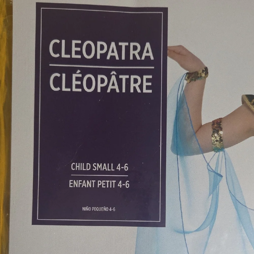 Cleopatra Kids Costume - White and Gold